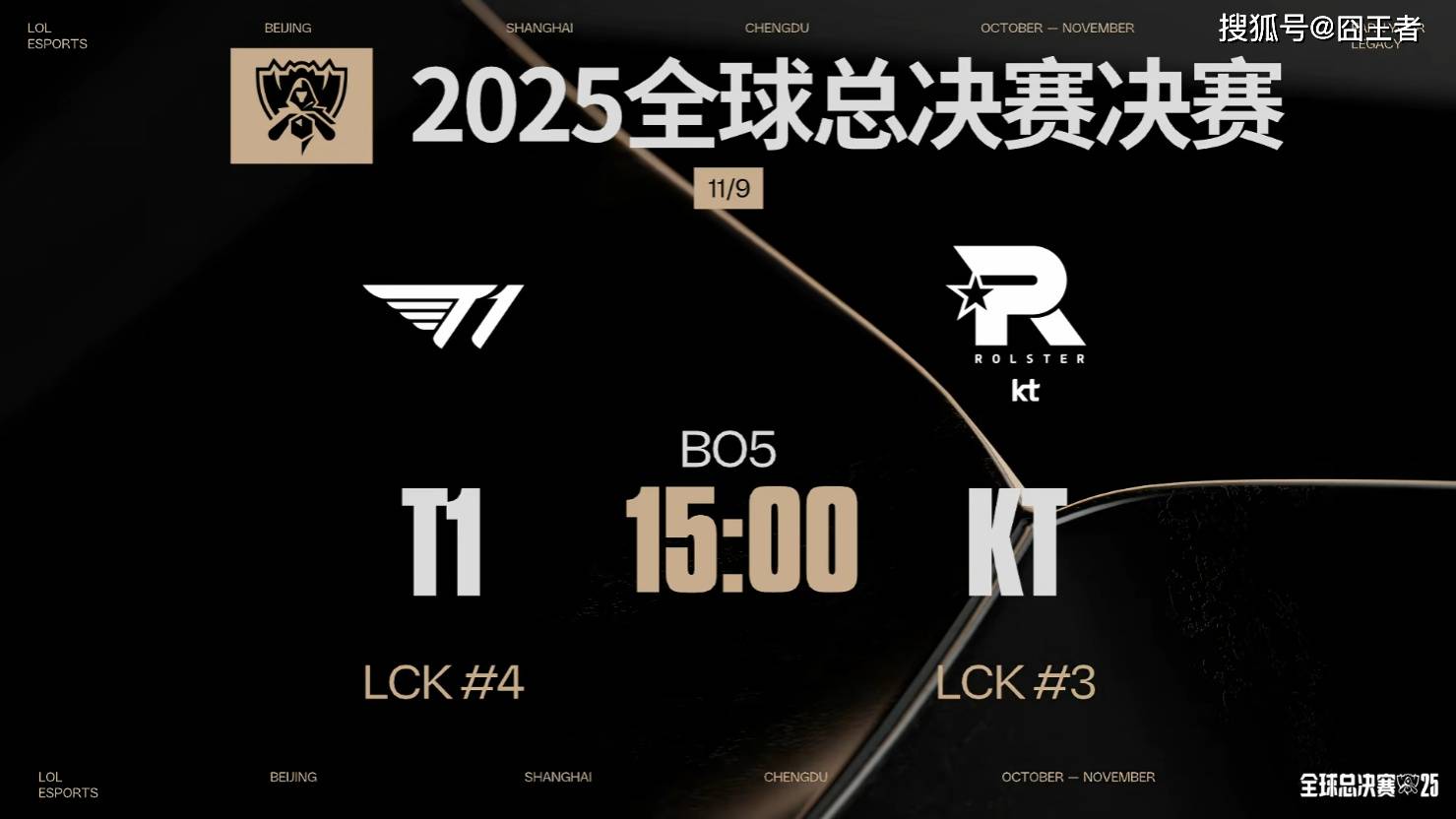 T1击败KT,夺得S15全球总决赛冠军!加冕六星王朝,T1三连冠